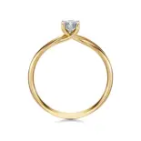 Pierścionek zaręczynowy złoty z diamentem